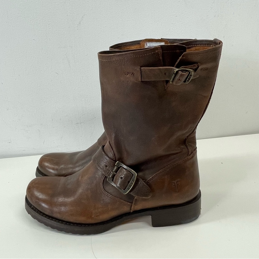Frye Brown Leather Ankle Boots